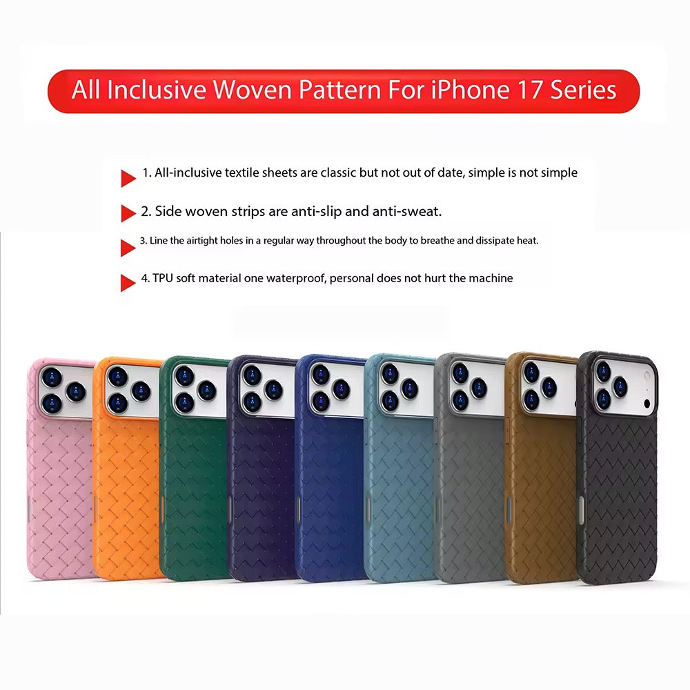 π All-Inclusive Woven Pattern Case for iPhone 17 Series