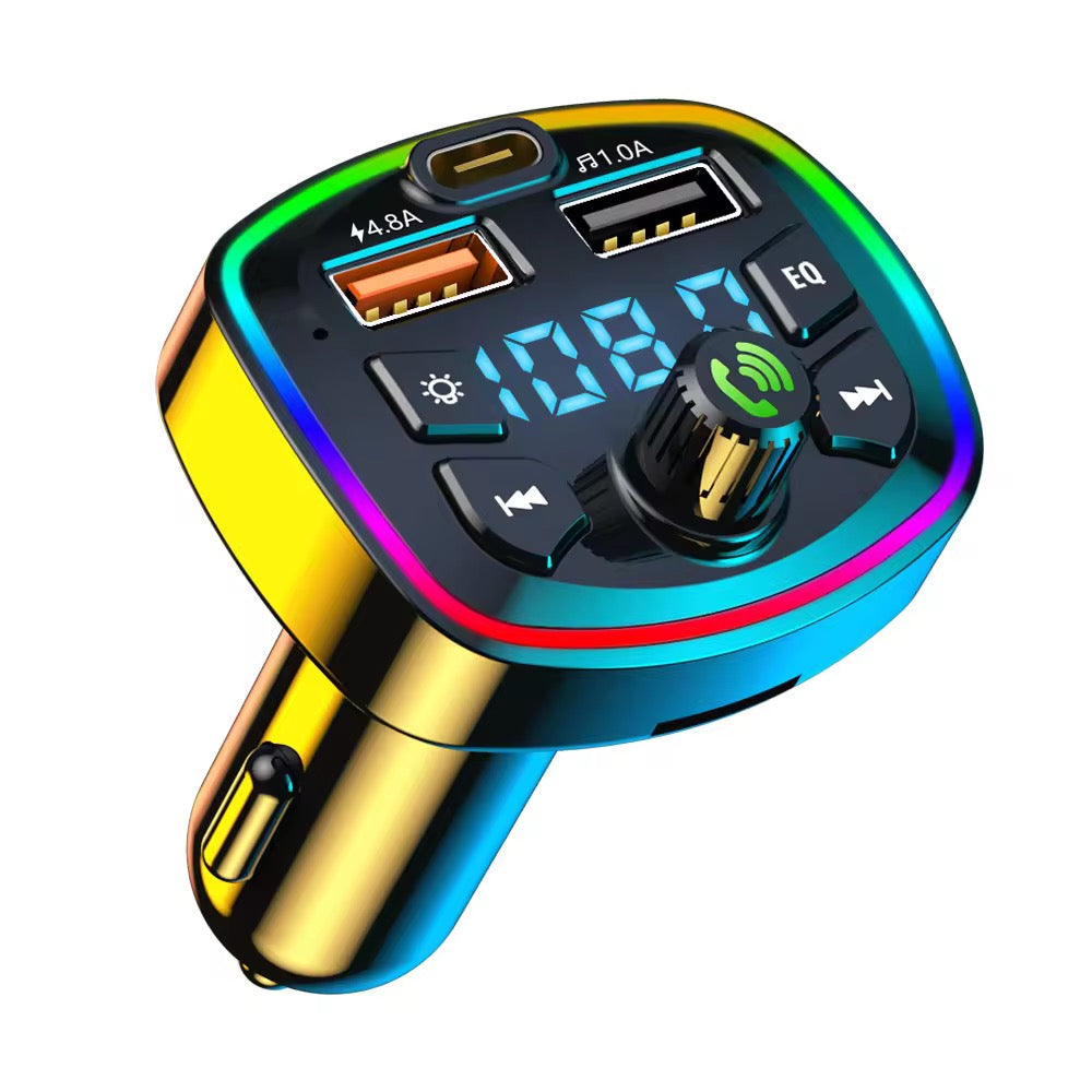 Multifunction Car Charger with USB & Type-C PD Multifunction Car Charger with Fast Charging & Music Control β Power & Entertainment in Oneβ