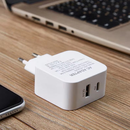 FastCharge Pro™ Dual-Port USB Wall Charger – Ultra-Fast 30W PD & QC 3.0 Adapter