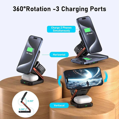 🔌 3-in-1 Magnetic Wireless Charging Stand
Charge Smarter. Live Freer.