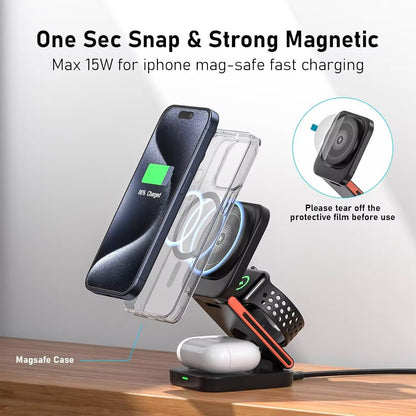🔌 3-in-1 Magnetic Wireless Charging Stand
Charge Smarter. Live Freer.