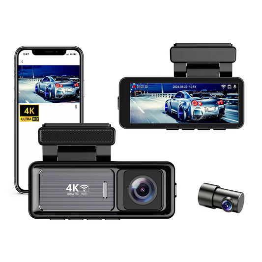 🛡️ Ultimate 4K Dual Lens Dash Cam with WiFi & Night Vision
Capture Every Moment. Drive with Confidence.