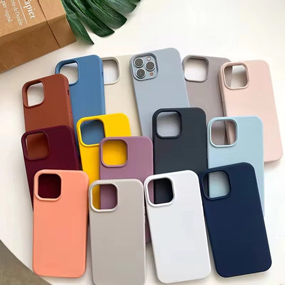 Premium Silicone Style Meets Protection — Choose Your Color, Express Your Personality- for  iphone 11 12 13 14 15